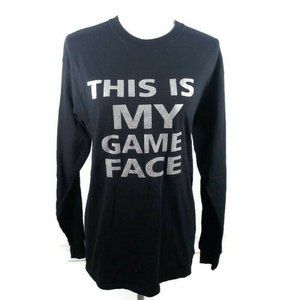 Game Face Long Sleeve Tee Medium Black & Silver
